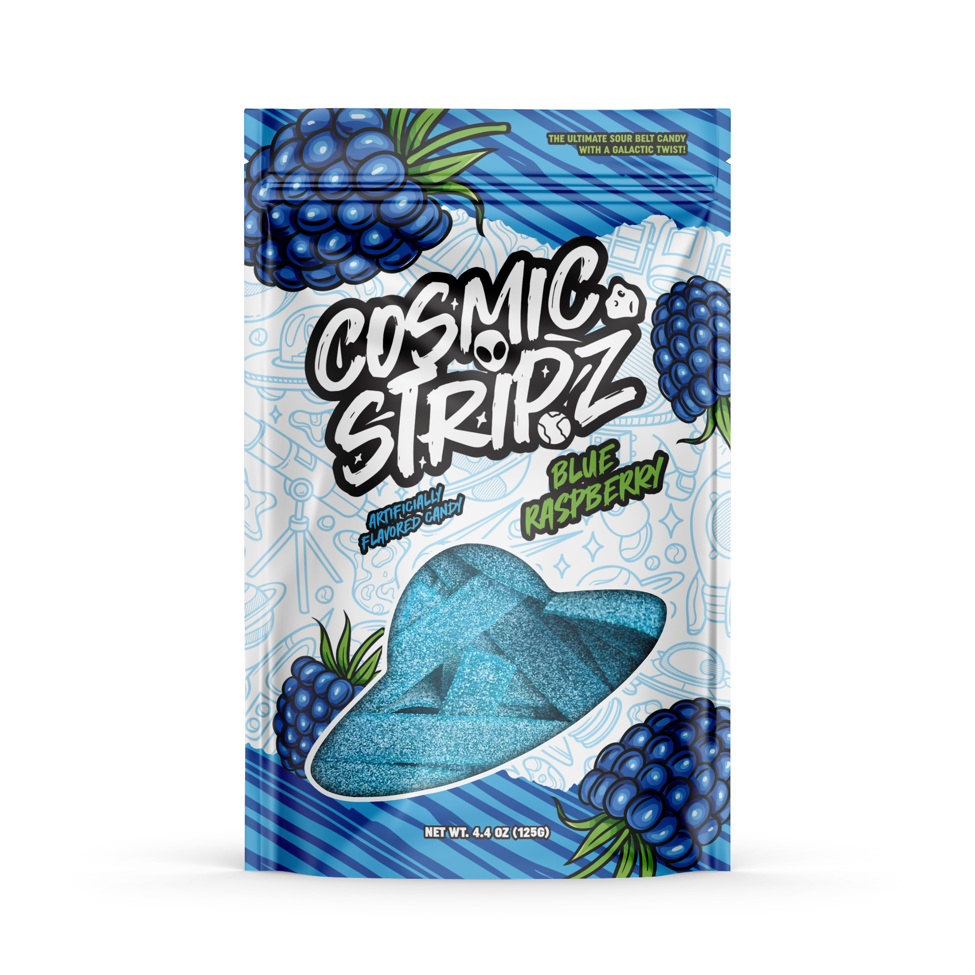 Cosmic Stripz – Blue Raspberry (4.4oz) 12 Pags/Case