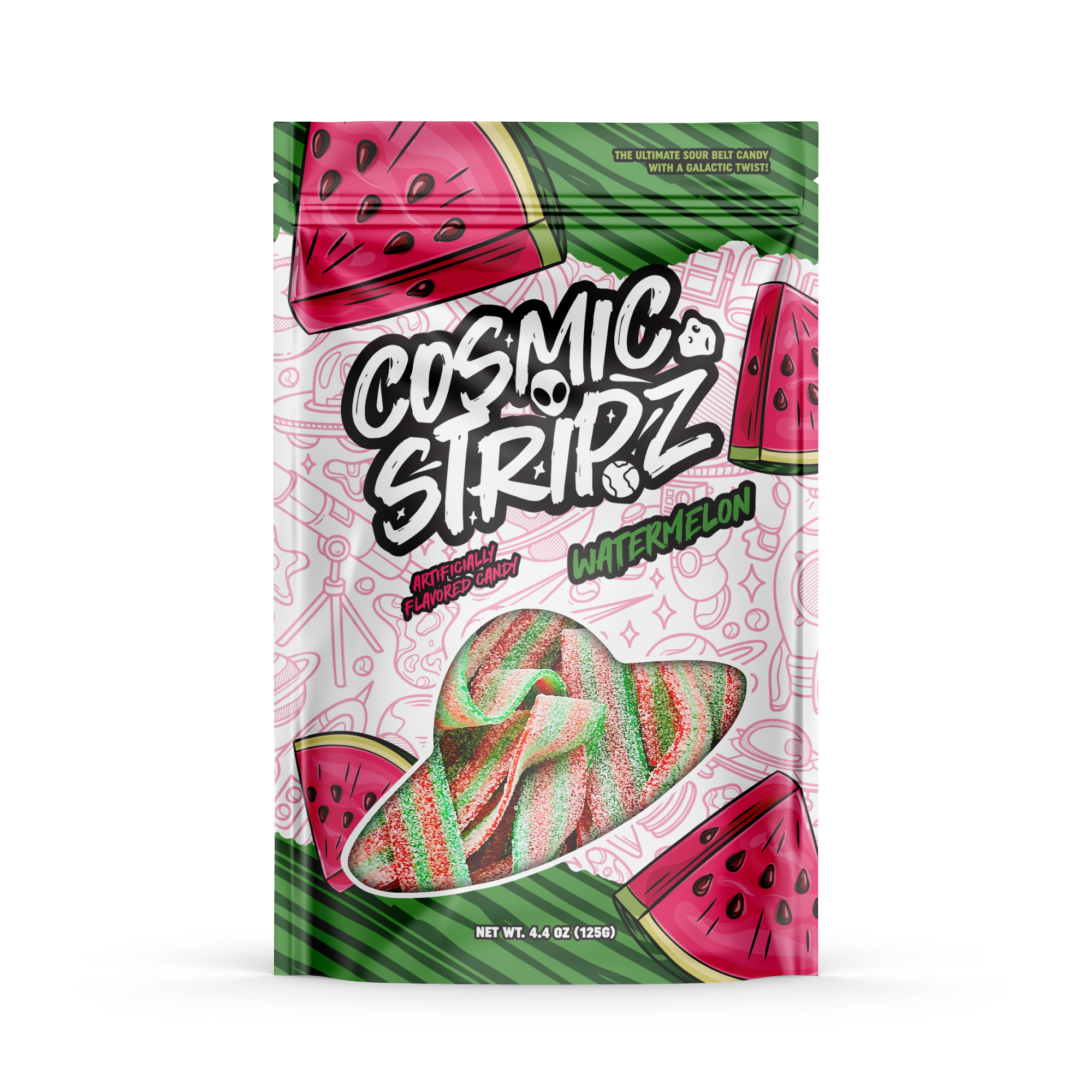 Cosmic Stripz – Watermelon (4.4oz) 12 Pags/Case