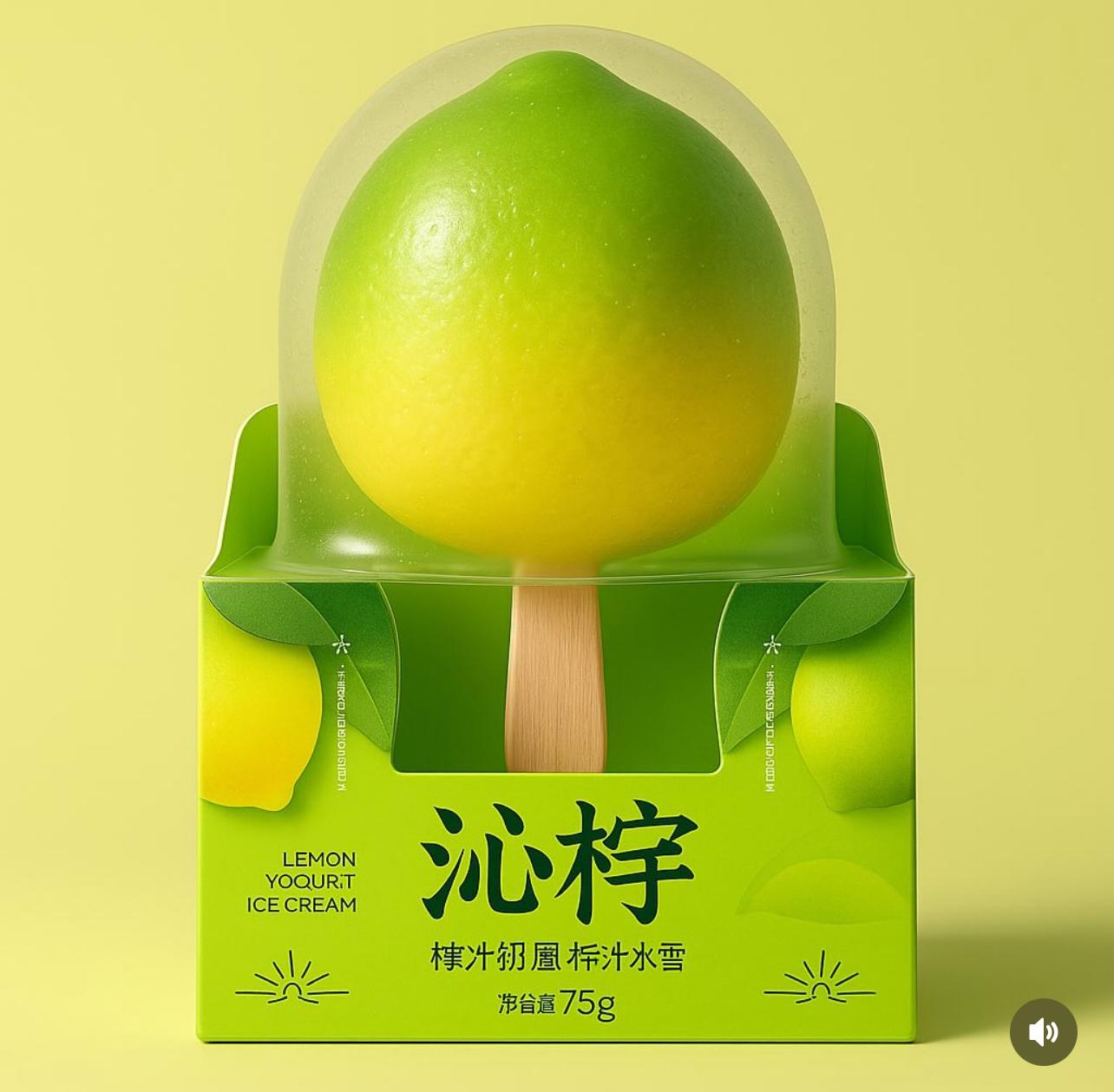 Lemon Shaped Ice Cream Case 12 Pcs/Case