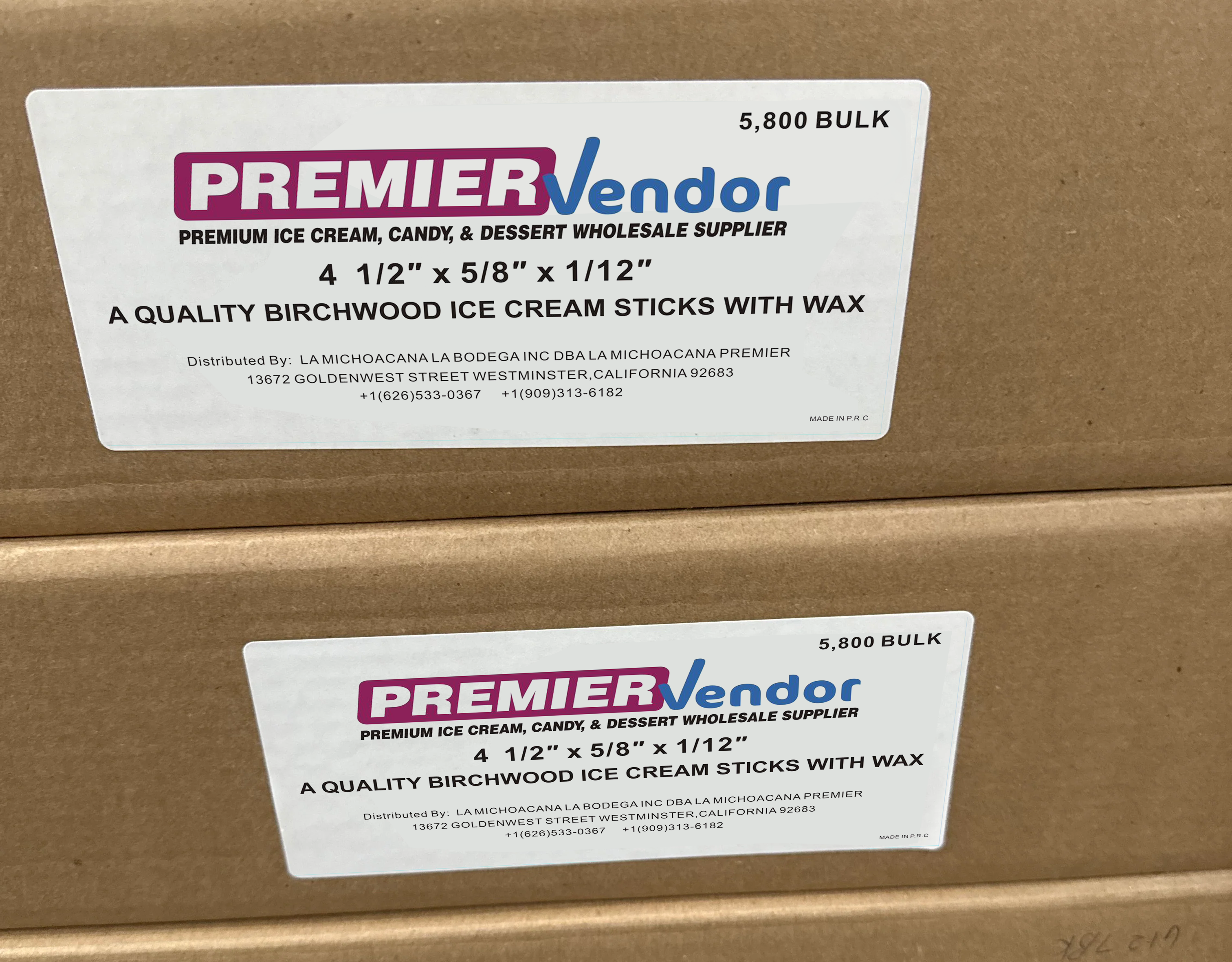 Premier Vendor Ice Cream Sticks