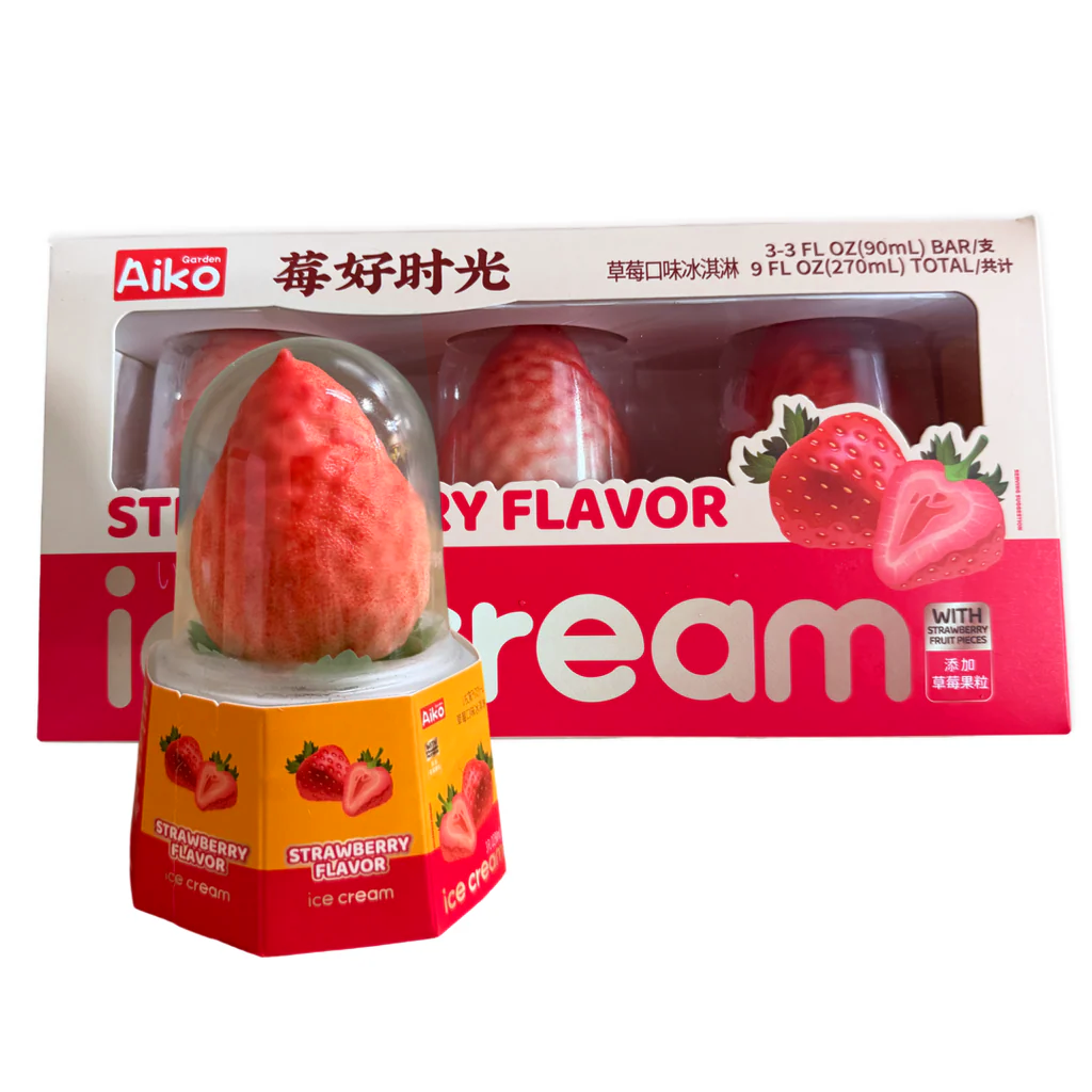 Strawberry Shaped Ice Cream Case 12 Pcs/Case